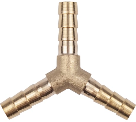 Тройник Y-образный елочка 6 мм, латунь AV Steel AV-700334