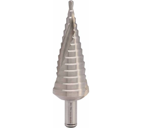 Сверло ступенчатое спиральное MASTER-TOOL 4-30мм HSSE-Co5 14ступ. L100мм 101052EPRO
