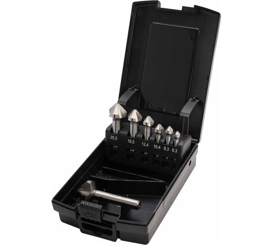 Набор зенковок MASTER-TOOL 90гр. 6.3-25мм 3z DIN335C HSS-G 7шт 102153PRO