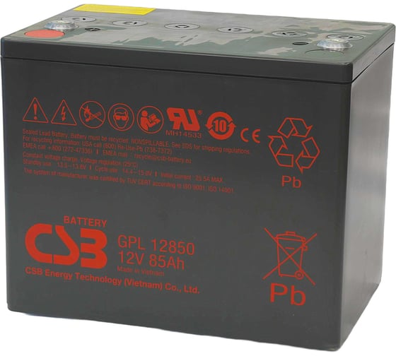 Аккумулятор для ИБП CSB GPL12850 FR 12В 85 Ач УТ-00002887