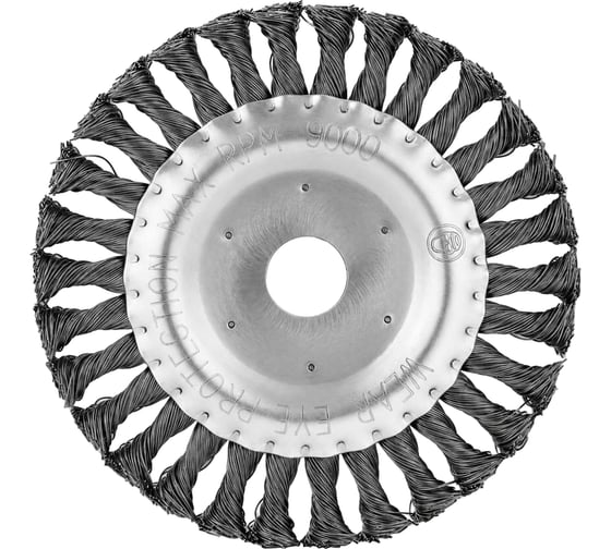 Корщетка дисковая 150 х 22,2 мм жесткая крученая проволока 0,5 мм Diamond Industrial DIDSHH15022