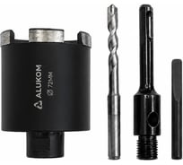 Коронка алмазная 72x70xM16, фактурные сегменты ALUKOMTOOLS АТ-КА725Ф