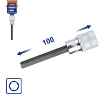 Насадка бита торцевая 100 мм 1/2 HEX 10 мм 10/80 WadFow WSC5206