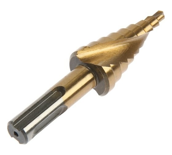 Сверло ступенчатое PRO (4-20 мм; HSS, TiN; SDS-plus) ТУНДРА 6937306
