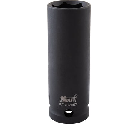 Головка ударная 6-гранная удлиненная 19 мм, 1/2"DR KRAFT KT 702057