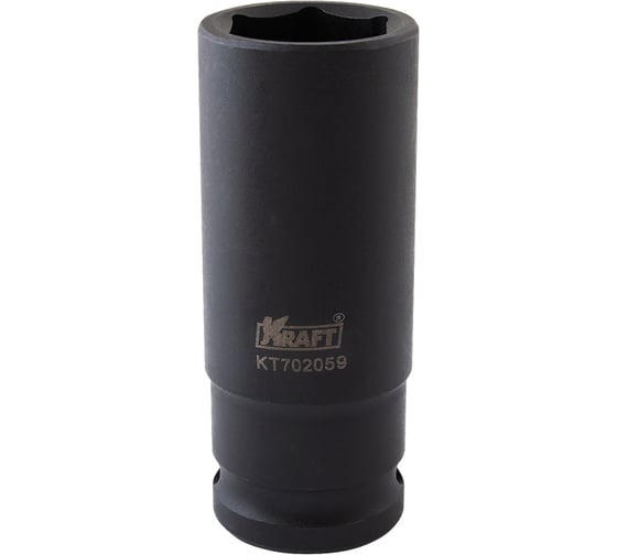 Головка ударная 6-гранная удлиненная 22 мм, 1/2"DR KRAFT KT 702059 1