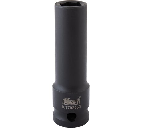 Головка ударная 6-гранная удлиненная 12 мм, 1/2"DR KRAFT KT 702050