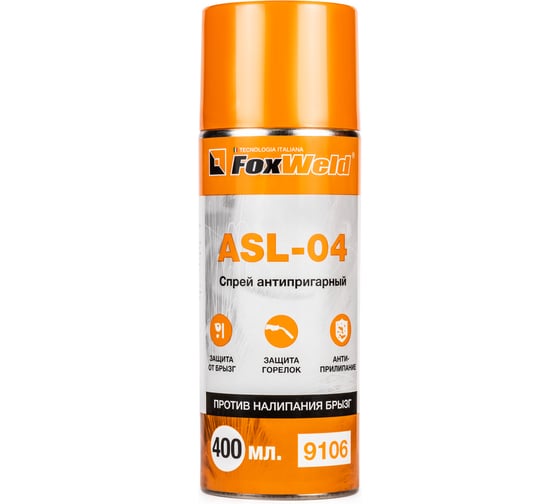 Спрей антипригарный от налипания брызг Foxweld ASL-04 9106