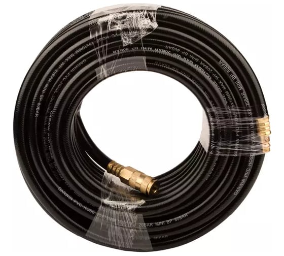 Шланг Garwin ПВХ (PVC) 10х15, 20 м, черный, БРС в комплекте, в бухте 808740-1015-20
