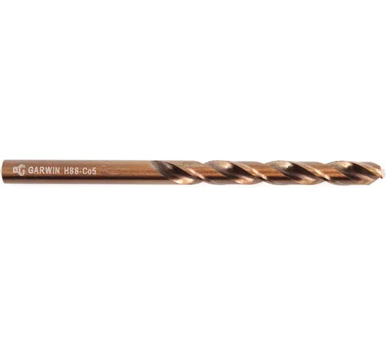 Сверло спиральное по металлу GARWIN 6,8 мм, DIN 338, HSS-Co5, 5xD, 135, HA, тип UNI 100530-6,8