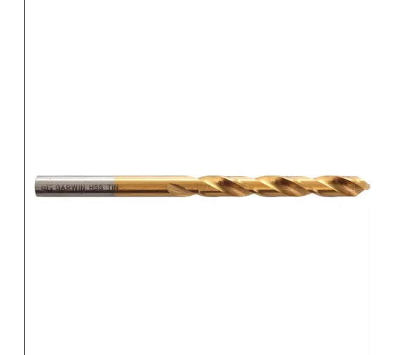 Сверло спиральное по металлу GARWIN 7 мм, DIN 338, HSS-G, 5xD, 118, HA, TiN, тип N 100540-7