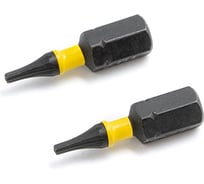 Бита ударная Дело Техники 1/4", Т10 × 25 мм с отверстием, 2шт. 794302