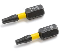 Бита ударная Дело Техники 1/4", Т15 × 25 мм с отверстием, 2шт. 794402