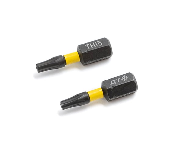 Бита ударная Дело Техники 1/4", Т15 × 25 мм с отверстием, 2шт. 794402 1