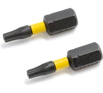 Бита ударная Дело Техники 1/4", Т27 × 25 мм с отверстием, 2шт. 794702