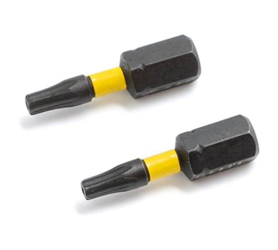 Бита ударная Дело Техники 1/4", Т27 × 25 мм с отверстием, 2шт. 794702