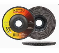 Круг лепестковый KETZU 125х22 CA Т27 Р 80 (10шт) // 970052