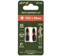 Бита ударная (2 шт; PZ2х25 мм; 1/4") Дело Техники 793702