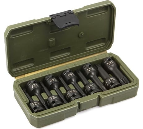 Набор бит-головок ударных Дело Техники TORX 1/2", 10 шт. 664280