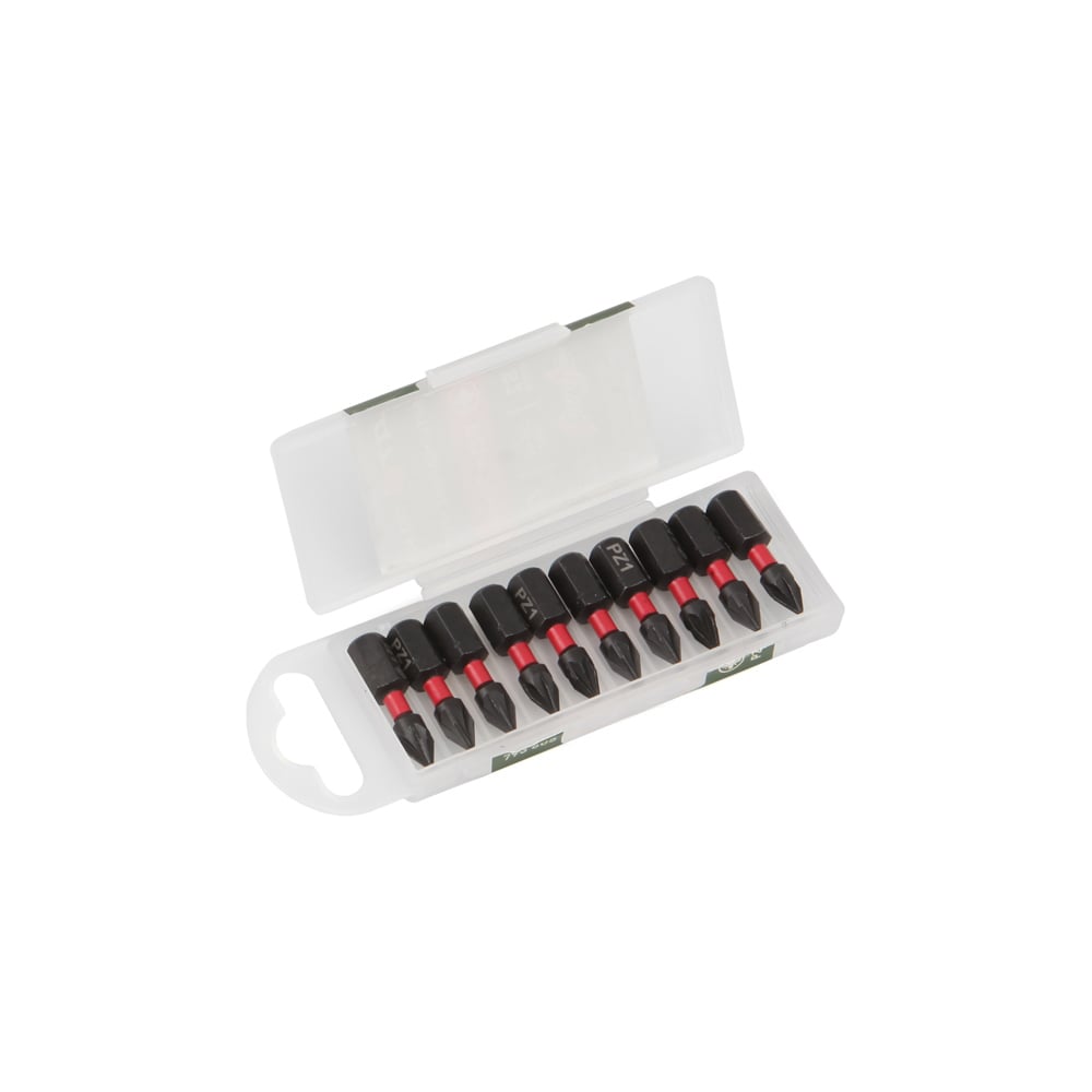 Бита ударная 1/4'', PZ1 × 25 мм, 10 шт.