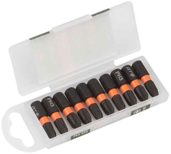 Бита ударная Дело Техники 1/4", PH3 × 25 мм, 10 шт. 793305 1