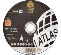 Диск отрезной по металлу INOX A46V-T41 180x1,6x22,23 мм ATLAS (Saint Gobain) SAMGRUPP ATL-019016180