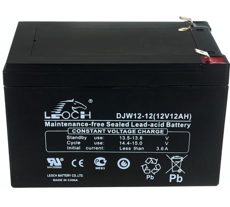 Аккумулятор для ИБП Leoch DJW12-12 12В, 12 Ач УТ-00000618
