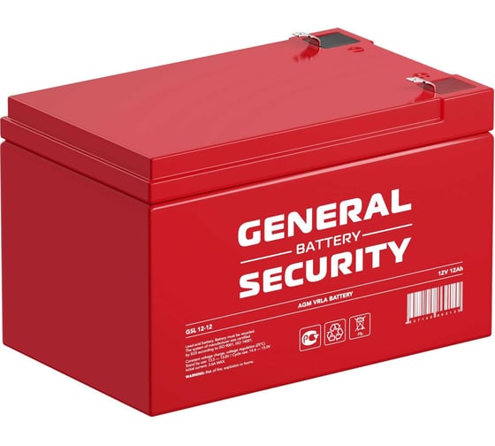 Аккумулятор для ИБП General Security GSL12-12 12В, 12 Ач УТ-00000532