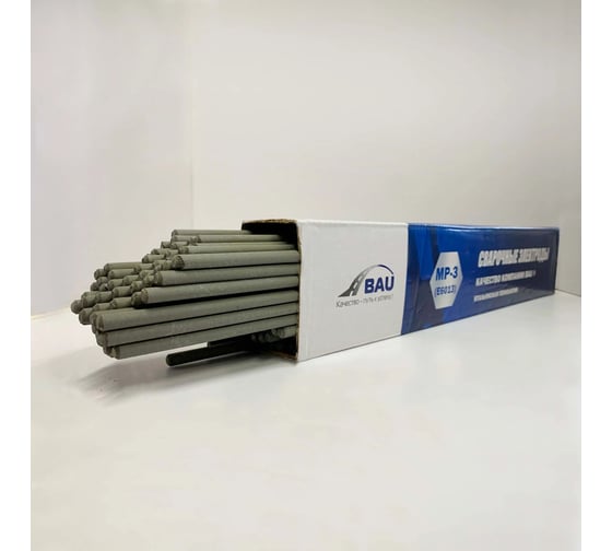 Сварочные электроды BAU МР-3 Е6013, 5мм (5кг/коробка) 4687207904414