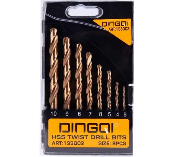 Набор сверл по металлу DINGQI HSS 3-10 мм 135002