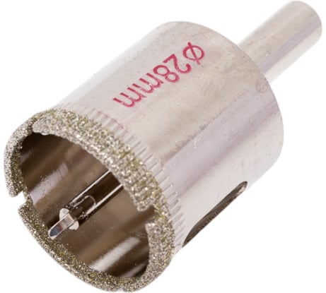 Коронка алмазная с центрирующим сверлом по керамограниту и керамике 28 мм Росомаха 723028