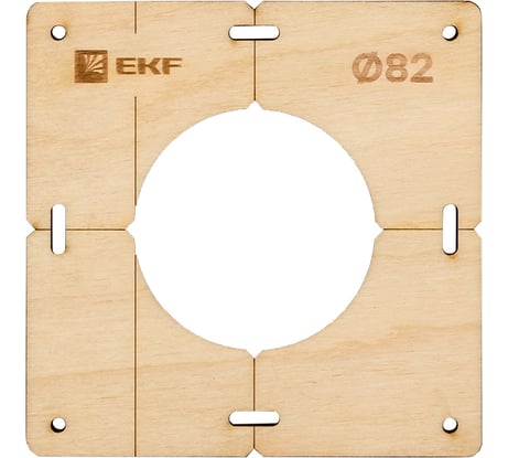 Шаблон для подрозетников Expert (1 отверстие; 82 мм) EKF sh-d82-1