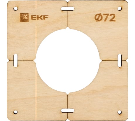 Шаблон для подрозетников Expert (1 отверстие; 72 мм) EKF sh-d72-1
