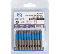 Биты (10 шт; PH1; 50 мм; S2) ZITOM bt00002