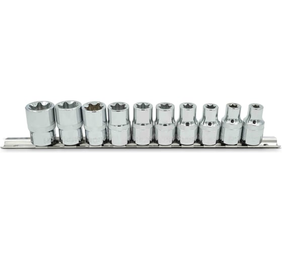 Набор головок на держателе ROSSVIK 1/2, TORX E8-E24, L-38 мм, 10 предметов SST0824