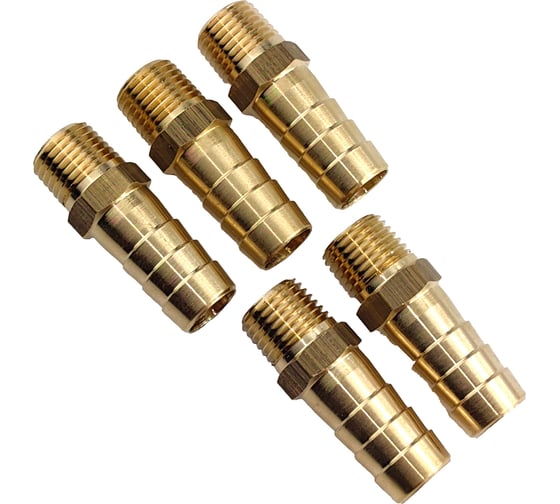 Штуцер пневмо 1/4" НР - 12 мм, 5 шт HG 1645115 1