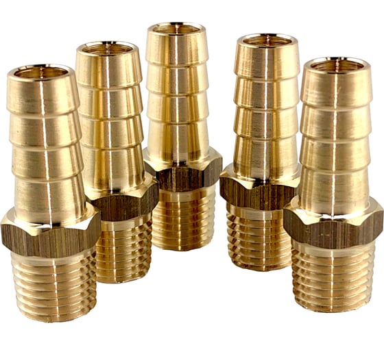Штуцер пневмо 1/4" НР - 10 мм, 5 шт HG 1644934