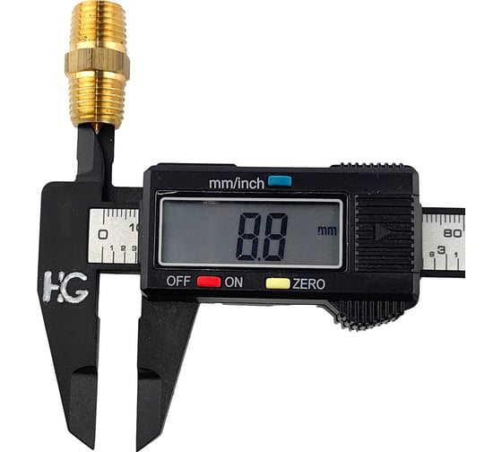 Ниппель латунный пневмо 1/4" НР, 5 шт HG 1644743