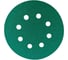 Шлифовальный круг Long Abrasive AF77 Green 125мм на липучке, Р80, 8отв., (100 штук) D771250808-100 1