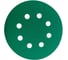 Шлифовальный круг Long Abrasive AF77 Green 125мм на липучке, Р320, 8отв., (100 штук) D771253208-100 1