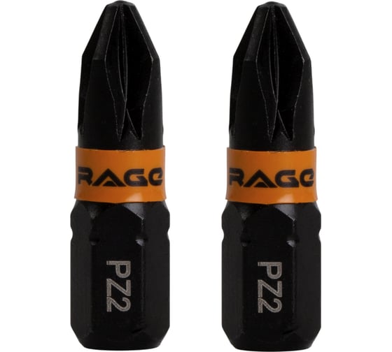 Биты магнитные RAGE S2 3rd generation PZ2 x 25 мм 2 шт 554451