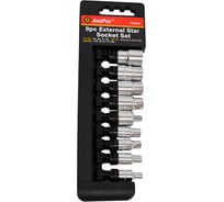 Набор головок Torx 1/4-3/8 и адаптер 3/8-1/4, 9 предметов AmPro T33204