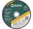 Диск отрезной по металлу Sata 180х1.6х22.23мм, 41A60RBF, плоский, электрокорунд, среднее зерно 55054 1