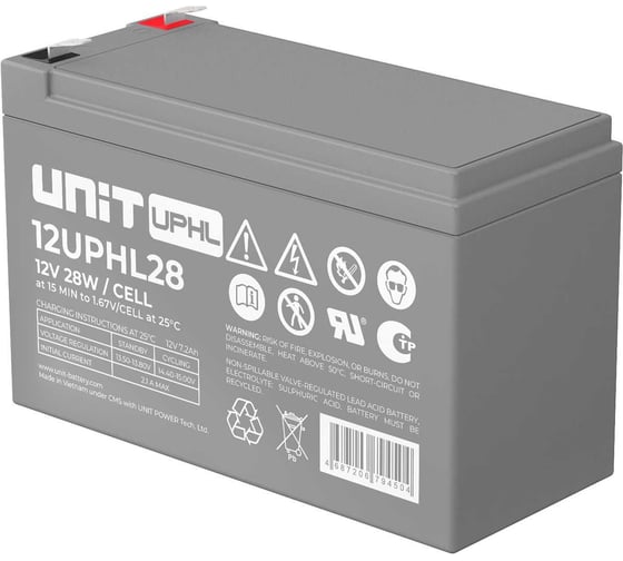 Аккумуляторная батарея UNIT 12UPHL28 (12В-7.2Ач) 12UPHL28FR
