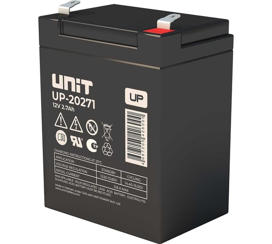 Аккумуляторная батарея UNIT UP-20271 (12В-2.7Ач) UP20271