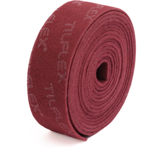 Шлифовальный войлок TILFLEX (аналог Scotch Brite), Красный, 115 мм, 10 м (в рулоне) TL108R