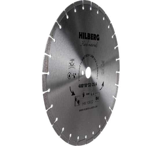 Диск алмазный отрезной Hard Materials Лазер (400х32/25.4 мм) Hilberg HM109/32
