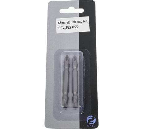 Бита крестовая двухсторонняя (2 шт; РZ2хРZ2x65 мм; CrV; хвостовик Е1/4") CNIC 56894