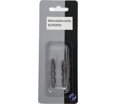 Бита крестовая двухсторонняя (2 шт; РZ3хРZ3x45 мм; S2; хвостовик Е1/4") CNIC 56886
