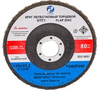 Круг лепестковый торцевой SA28007H (125x22.2 мм; 14А; КЛТ3 Р240/Р240; М63) CNIC 50773